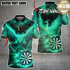 Maxcorners Darts Flaming Phoenix Dartboard Multicolor Customized Name, Team Name 3D Shirt