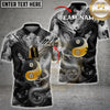Maxcorners Yin Yang Dragon Billiard Multicolor Customized Name, Team Name 3D Shirt