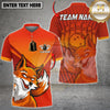 Maxcorners Fire Fox Bowling Multicolor Customized Name, Team Name 3D Shirt