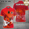 Maxcorners Fire Fox Bowling Multicolor Customized Name, Team Name 3D Shirt
