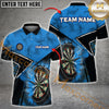 Maxcorners Darts Dartboard Broken Smoke Pattern MutilColor Option Customized Name, Team Name 3D Polo Shirt