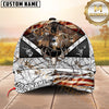 Maxcorners Wilderness Whitetail Buck Camo Terrain Antler Skull US Flag Personalized Hat 3D Printed Multicolor