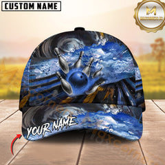 Maxcorners Bowling Drift Paint Splash Multicolor Personalized Name 3D Cap