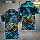 Maxcorners Archery Funny Graffiti Multicolor Option Customized Name, Team Name 3D Polo Shirt