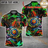 Maxcorners Archery Funny Graffiti Multicolor Option Customized Name, Team Name 3D Polo Shirt