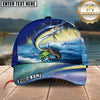 Maxcorners Ocean & Lake Fishing Personalized Name 3D Cap