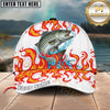 Maxcorners Burning Fishing Personalized Name 3D Cap