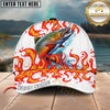 Maxcorners Burning Fishing Personalized Name 3D Cap