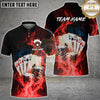 Maxcorners Blazing Royal Flush Multicolor Customized Name, Team Name 3D Shirt