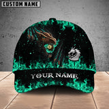 Maxcorners Billiard Ball 8 Fire Dragon Personalized Name 3D Cap