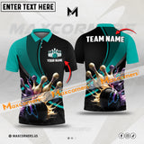 MaxCorners Digital Bowling Jersey Customized Name, Team Name 3D Polo Shirt