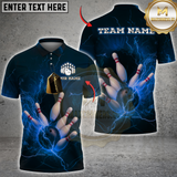 Maxcorners Bowling Lightning Multicolor Customized Name, Team Name 3D Shirts