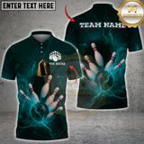 Maxcorners Bowling Lightning Multicolor Customized Name, Team Name 3D Shirts