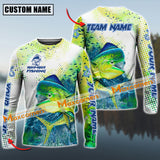 Maxcorners Mahi-Mahi Fishing Jersey Sun Protection Personalized Name,Team Name 3D Long Sleeve Shirt