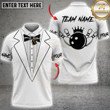 Maxcorners Bowling Tuxedo Crown Strike Ball Personalized Name 3D Unisex Shirt