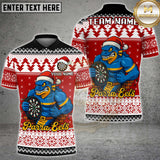 Maxcorners Christmas Eel Dart Multicolor Customized Name, Team Name 3D Shirt