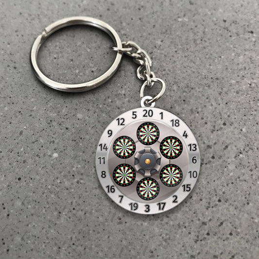 Maxcorners Darts Revolver Cylinder Dartboard 3D Keychain