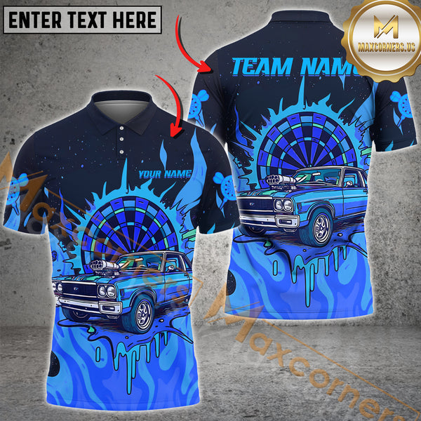 Maxcorners Hot Rod Darts Inferno Multicolor Personalized Name, Team Name 3D Shirt