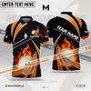 Maxcorners Golf Fire Light Personalized Name, Team Name Unisex Shirt (Multicolor Options)