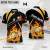 Maxcorners Golf Fire Light Personalized Name, Team Name Unisex Shirt (Multicolor Options)
