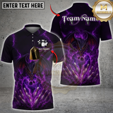 Maxcorners Bowling Electric Dragon Multicolor Customized Name, Team Name 3D Shirts