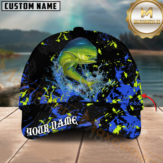 Maxcorners Fishing Water Splash Graphic Personalized 3D Cap (6 Breeds)