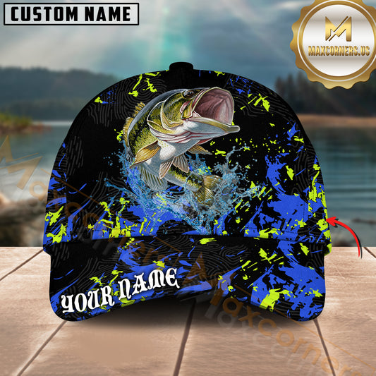Maxcorners Fishing Water Splash Graphic Personalized 3D Cap (6 Breeds)