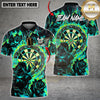 Maxcorners Darts Flaming Roses Dartboard Multicolor Customized Name, Team Name 3D Shirts