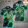 Maxcorners Darts Flaming Roses Dartboard Multicolor Customized Name, Team Name 3D Shirts