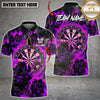 Maxcorners Darts Flaming Roses Dartboard Multicolor Customized Name, Team Name 3D Shirts