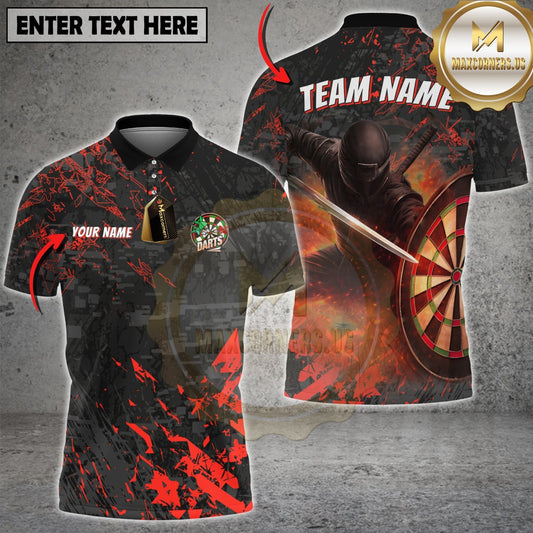 Maxcorners Darts Shadow Ninja Dartboard Multicolor Customized Name, Team Name 3D Shirts