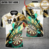 Maxcorners Darts Dartboard Gold Splash Multicolor Customized Name, Team Name 3D Shirt