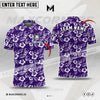 Maxcorners Customized Name Skull And Flower Pattern Golf Multicolor Option Custom 3D Polo Shirt