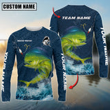 Maxcorners Mahi-Mahi Fishing Tournament Sun Protection Personalized Name, Team Name Long Sleeve Shirt