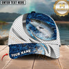 Maxcorners Fishing Silver Scale Pattern Realistic Jumping Fish Water Splash Personalized 3D Cap (11 Breeds)
