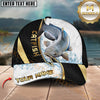 Maxcorners Fishing Gold Black Dynamic Jump Personalized 3D Cap (11 Breeds)