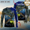 Maxcorners Ocean & Lake Fishing Personalized Name, Team Name 3D Long Sleeve Shirt