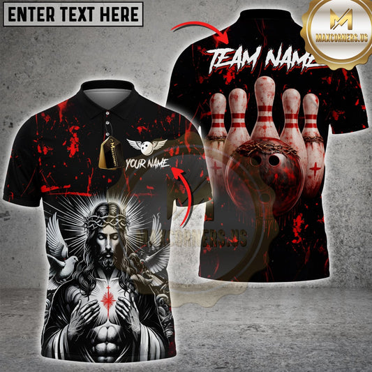 Maxcorners Darts Sacred Jesus Christ Blood Multicolor Customized Name, Team Name 3D Shirts