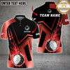 Maxcorners Ball Fire Flame Golf Jersey Multicolor Option Customized Name, Team Name 3D Polo Shirt