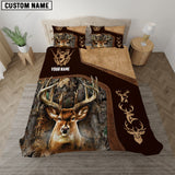 Maxcorners Custom Name Collab Artist Deer Hunting Bedding Set 3D All Over Printed