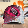 Maxcorners Darts Grunge Smoke Multicolor Option Personalized Name 3D Cap