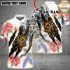 Maxcorners Polynesian Bowling Fire Ball Hibiscus Turtle Multicolor Customized Name, Team Name 3D Shirt