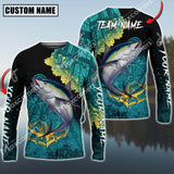 Maxcorners Tuna Fishing Jersey Sun Protection Personalized Name,Team Name 3D Long Sleeve Shirt