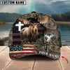 Maxcorners Cross America Hunting Moose Crack Camo Pattern Multicolor Option Personalized Cap