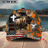 Maxcorners Cross America Hunting Moose Crack Camo Pattern Multicolor Option Personalized Cap
