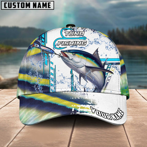 Maxcorners Tuna Fishing Skinfish Pattern Water Sport Jersey Multicolor Personalized Name 3D Cap