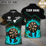 Maxcorners Darts Angry Dartboard Flame Multicolor Personalized Name, Team Name 3D Shirt