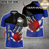 Maxcorners Bowling Ball Claw Strike Multicolor Customized Name, Team Name 3D Shirt