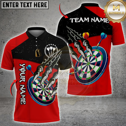 Maxcorners Darts Dartboard Claw Monster Multicolor Customized Name, Team Name 3D Shirt