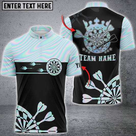MaxCorners Dart Holographic Tie Dye  Customized Name And Team Name 3D Polo Shirt For Men